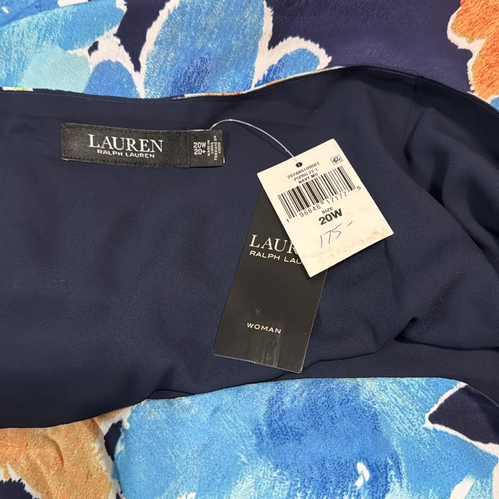 Lauren Ralph Lauren Fringe-Trim Floral Crepe Skirt NWT Faux belt - Picture 8 of 15